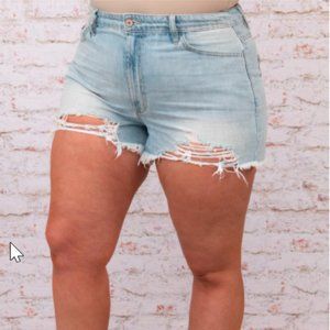 Girls Just Wanna Have Sun Shorts, Light Wash